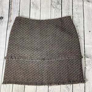PHILIPPE ADEC Wool Blend Woven Skirt